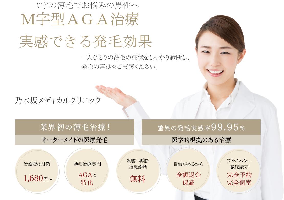 AGA・薄毛で悩むすべての男性と女性へ 実感できる発毛効果と安心の納得価格
